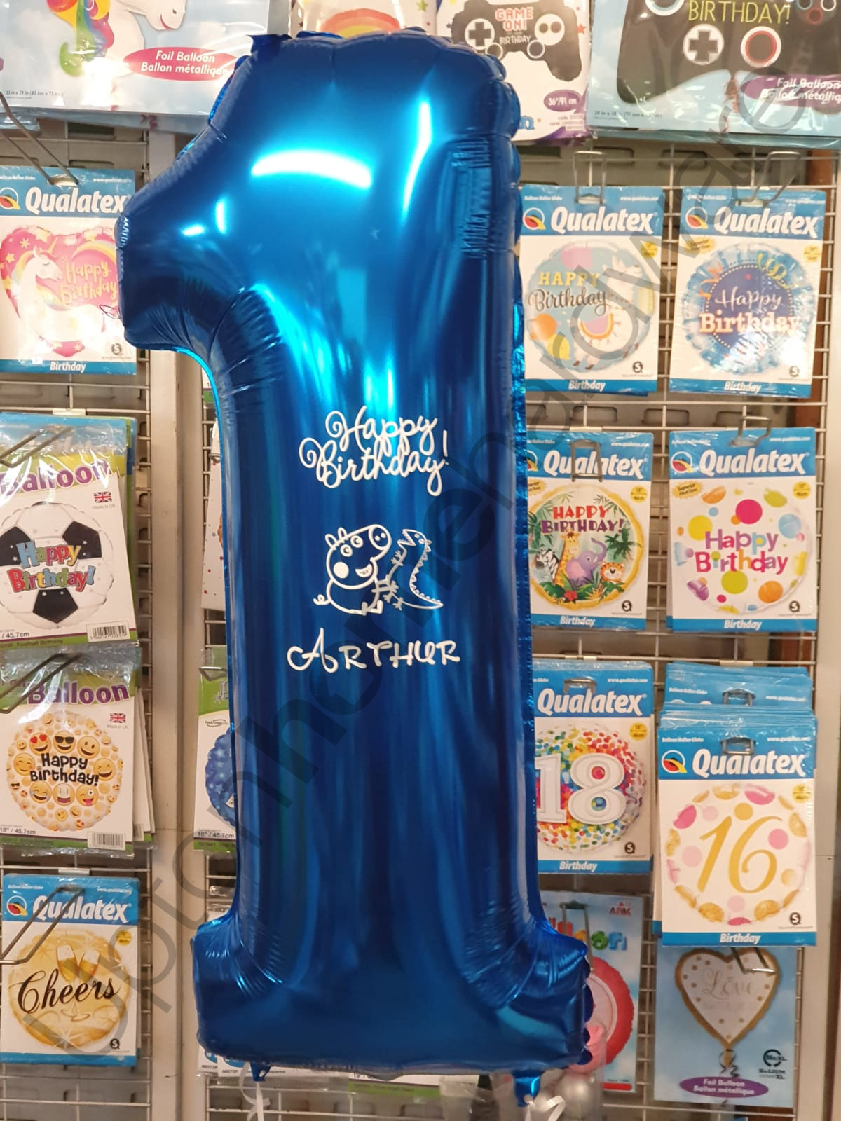Personalised Blue Number 1